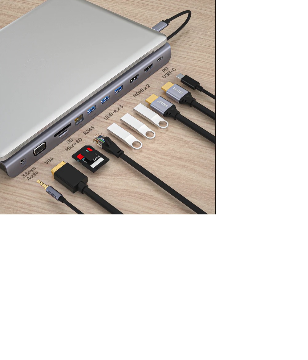 UNITEK D1022B 11 in 1 Docking with Triple Display