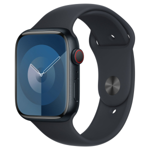 שעון חכם Apple Watch Series 9 45mm Aluminum Case Rubber Sport Band GPS +‎ Cellular אפל
